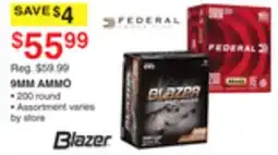 Dunham's Sports 9MM AMMO offer