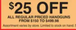 Dunham's Sports ALL REGULAR PRICED HANDGUNS offer