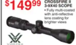 Dunham's Sports VORTEX OPTICS CROSSFIRE II 3-9X40 SCOPE offer