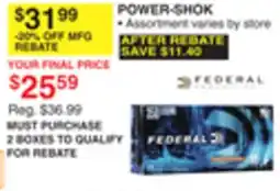 Dunham's Sports FEDERAL POWDER offer