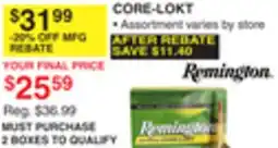 Dunham's Sports REMINGTON CORE-LOKT offer