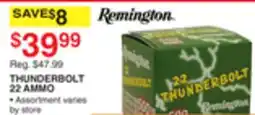 Dunham's Sports THUNDERBOLT 22 AMMO offer