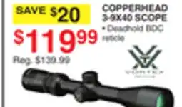 Dunham's Sports COPPERHEAD 3-9X40 SCOPE offer