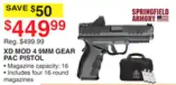 Dunham's Sports XD MOD 4 9MM GEAR PAC PISTOL offer