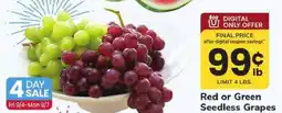 Safeway Red or Green Seedless Grapes offer