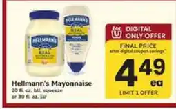 Safeway Hellmann's Mayonnaise offer