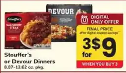 Safeway Stouffer's or Devour Dinners offer
