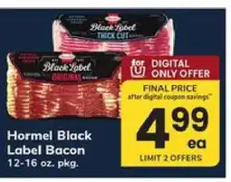 Safeway Hormel Black Label Bacon offer