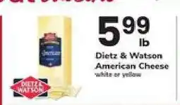 Safeway Dietz & Watson American Cheese offer