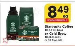 Safeway Starbucks Coffee or Cold Brew offer