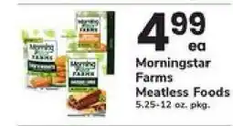 Safeway Morningstar Farms Meatless Foods offer