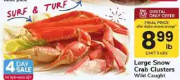 Safeway Large Snow Crab Clusters offer