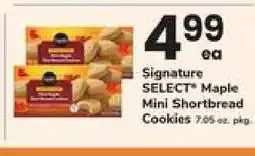 Safeway Signature SELECT Maple Mini Shortbread Cookies offer