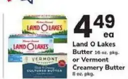Safeway Land O Lakes Butter or Vermont Creamery Butter offer