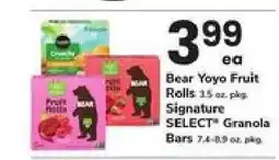 Safeway Bear Yoyo Fruit Rolls offer