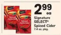 Safeway Signature SELECT Spiced Cider offer