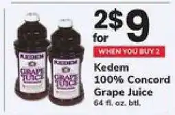 Safeway Kedem 100% Concord Grape Juice offer
