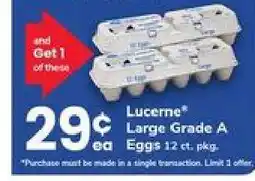 Safeway Lucerne Large Grade A Eggs offer
