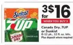 Safeway Canada Dry, 7UP or Sunkist offer