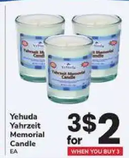 Safeway Yehuda Yahrzeit Memorial Candle offer