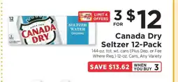 ShopRite Canada Dry Seltzer 12-Pack offer