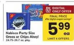 Safeway Nabisco Party Size Oreos or Chips Ahoy! offer