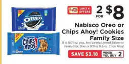 ShopRite Nabisco Oreo or Chips Ahoy! Cookies Family Size offer