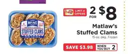 ShopRite Matlaw's Stuffed Clams offer