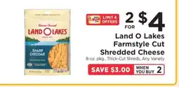 ShopRite Land O Lakes Farmstyle Cut Shredded Cheese offer