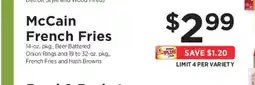 ShopRite McCain French Fries offer
