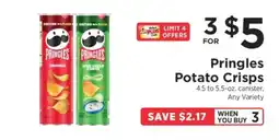 ShopRite Pringles Potato Crisps offer