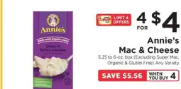 ShopRite Annie's Mac & Cheese offer