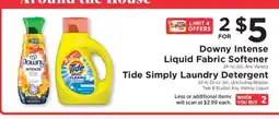 ShopRite Downy Intense Liquid Fabric Softener / Tide Simply Laundry Detergent offer
