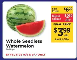 ShopRite Whole Seedless Watermelon offer