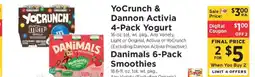 ShopRite YoCrunch & Dannon Activia 4-Pack Yogurt offer