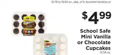 ShopRite School Safe Mini Vanilla or Chocolate Cupcakes offer