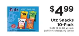 ShopRite Utz Snacks 10-Pack offer