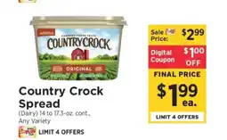 ShopRite Country Crock Spread offer