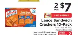 ShopRite Lance Sandwich Crackers 10-Pack offer