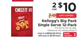 ShopRite Kellogg's Big Pack Single Serve 12-Pack offer