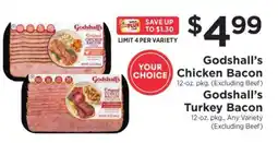 ShopRite Godshall's Chicken Bacon, Godshall's Turkey Bacon offer