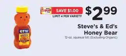 ShopRite Steve's & Ed's Honey Bear offer