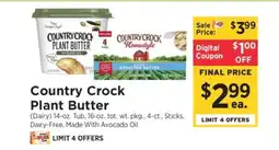ShopRite Country Crock Plant Butter offer