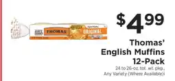 ShopRite Thomas' English Muffins 12-Pack offer