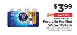 ShopRite Pure Life Purified Water 12-Pack offer