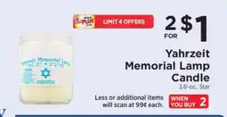 ShopRite Yahrzeit Memorial Lamp Candle offer