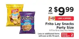 ShopRite Frito Lay Snacks Party Size offer