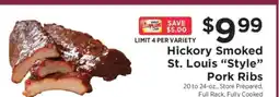ShopRite Hickory Smoked St. Louis “Style” Pork Ribs offer