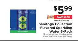 ShopRite Saratoga Collection Flavored Sparkling Water 6-Pack offer