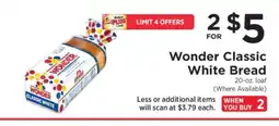 ShopRite Wonder Classic White Bread offer
